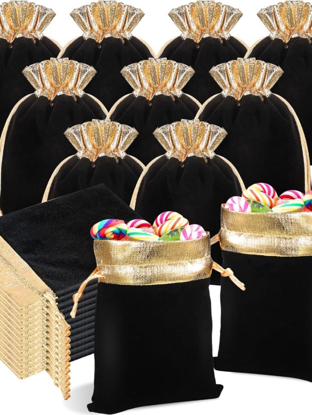 30 Pcs 6 x 5 Inch Velvet Drawstrings Gifts Bags Small Jewelry Pouches for Women